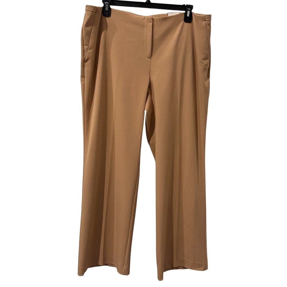 Chico's Womens NWT Metro Wide Leg Trouser Arabian Camel Tan Pants Sz 4 (18)